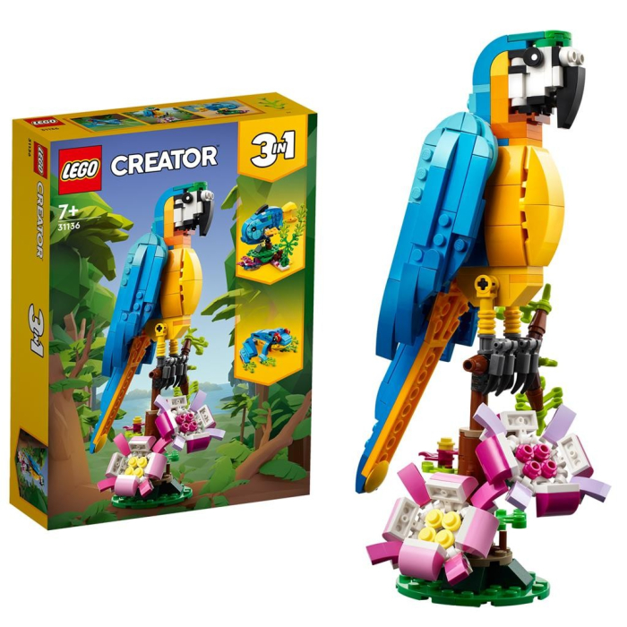 Lego Creator Papagal Exotic 31136 set constructie 213 piese - IoArtify.ro [6]