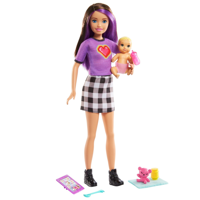 Barbie Papusa Skipper First Jobs Babysitter Papusa Satena cu accesorii detaliate - IoArtify.ro [7]