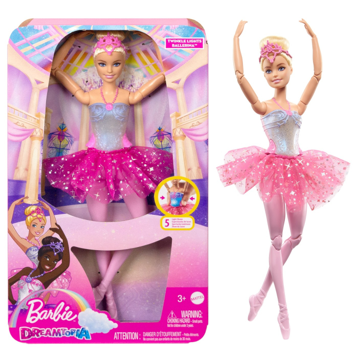 Barbie Papusa Barbie Dreamtopia Balerina cu rochie roz și tutu din tull - IoArtify.ro [8]