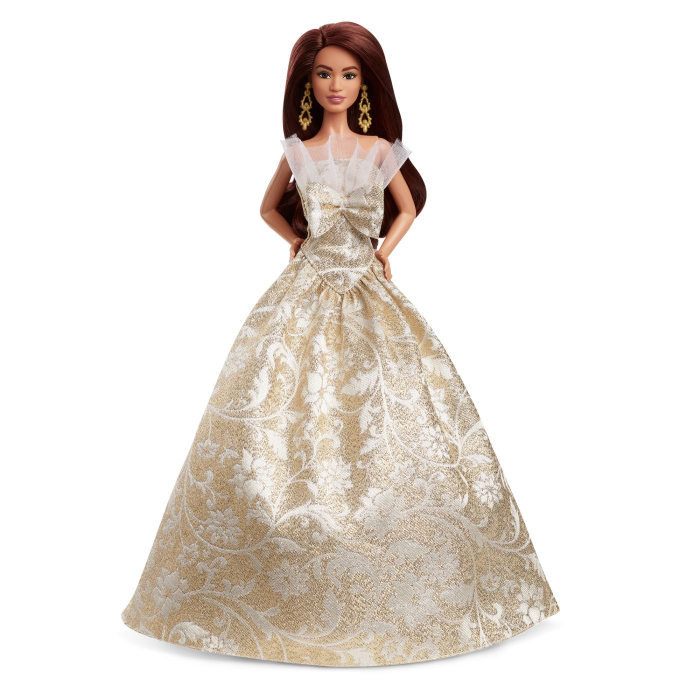 Barbie Signature Papusa Barbie Bruneta de Sarbatori 2025 Rochie Eleganta Din Catifea - IoArtify.ro [8]