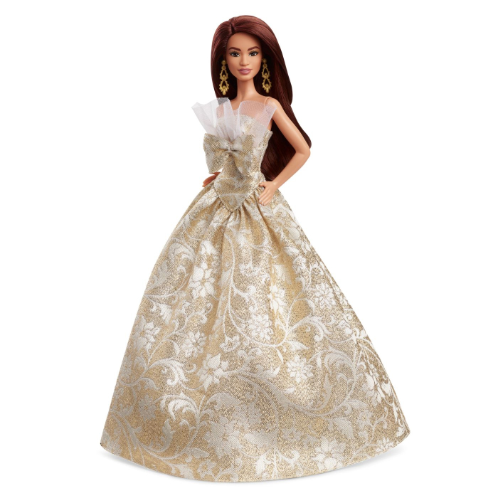 Barbie Signature Papusa Barbie Bruneta de Sarbatori 2025 Rochie Eleganta Din Catifea - IoArtify.ro [3]