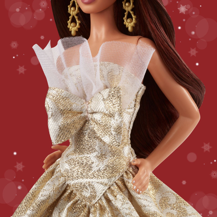 Barbie Signature Papusa Barbie Bruneta de Sarbatori 2025 Rochie Eleganta Din Catifea - IoArtify.ro [10]