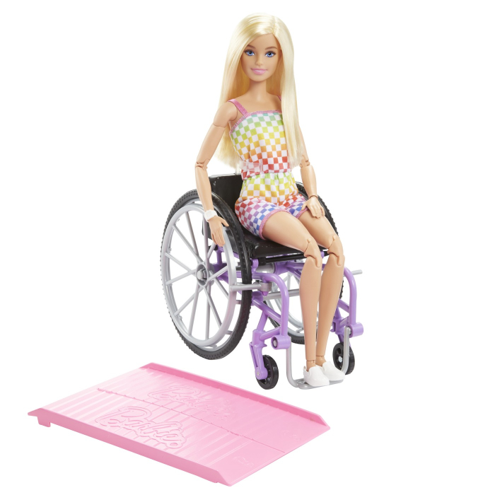 Barbie Papusa Barbie Blonda in Scaun cu Rotile cu accesoriu mobil - IoArtify.ro [3]