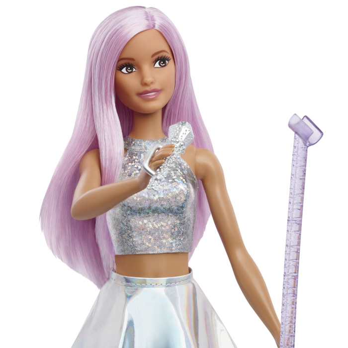 Barbie Papusa Barbie You Can Be Set Barbie Star Pop si Microfon cu microfon detasabil - IoArtify.ro [3]