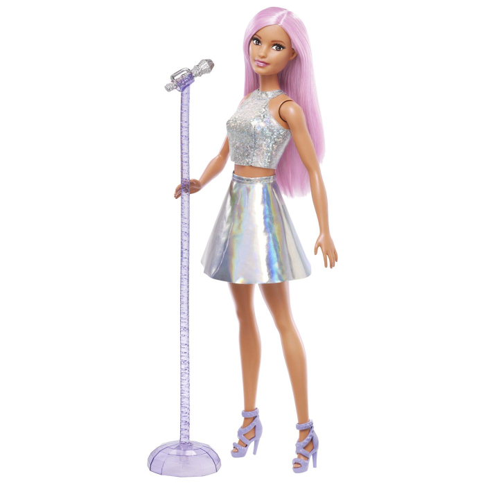 Barbie Papusa Barbie You Can Be Set Barbie Star Pop si Microfon cu microfon detasabil - IoArtify.ro [6]