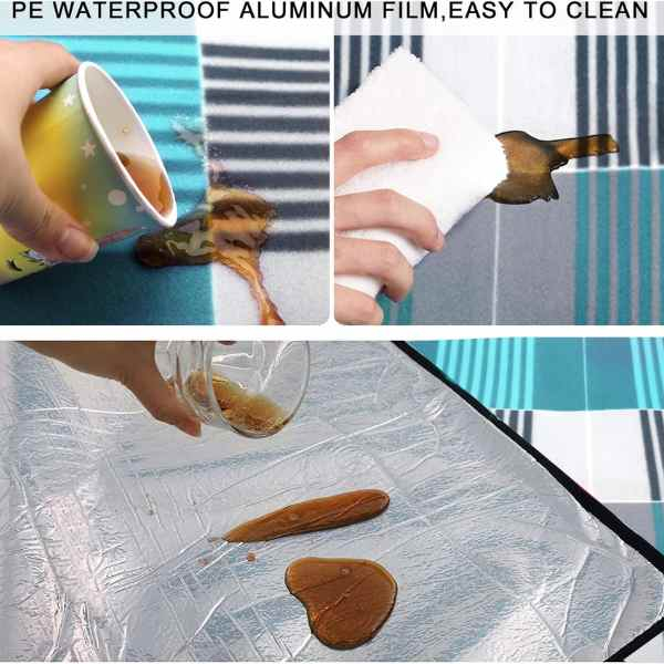 Patura pentru Picnic sau Plaja Pliabila Model Geanta Impermeabila PE 200 x 150 cm Albastru - IoArtify.ro [6]