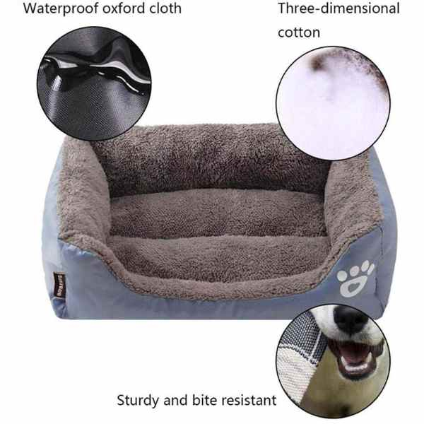 Patut pentru Caini Imblanit Anti Aderent Calduros si Moale Marimea L 65 x 50 x 16 cm Gri – IoArtify.ro [6]