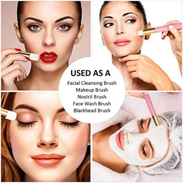 Perie compacta pentru curatarea si spalarea genelor tenului sau nasului peri foarte moi 10 cm Alb Auriu – IoArtify.ro [9]