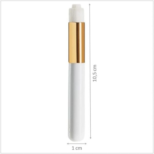 Perie compacta pentru curatarea si spalarea genelor tenului sau nasului peri foarte moi 10 cm Alb Auriu – IoArtify.ro [5]