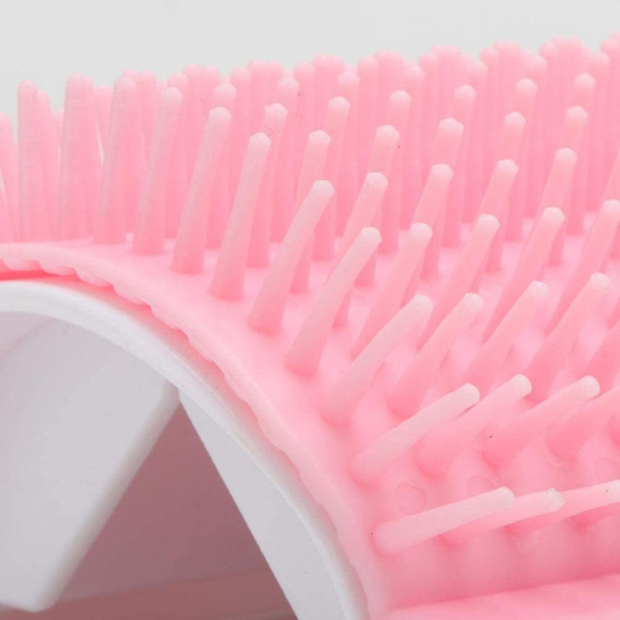 Perie de masaj si curatarea blanii cu iarba Catnip pentru pisicute montaj pe colturi 8.5 x 12.5 cm Roz – IoArtify.ro [4]