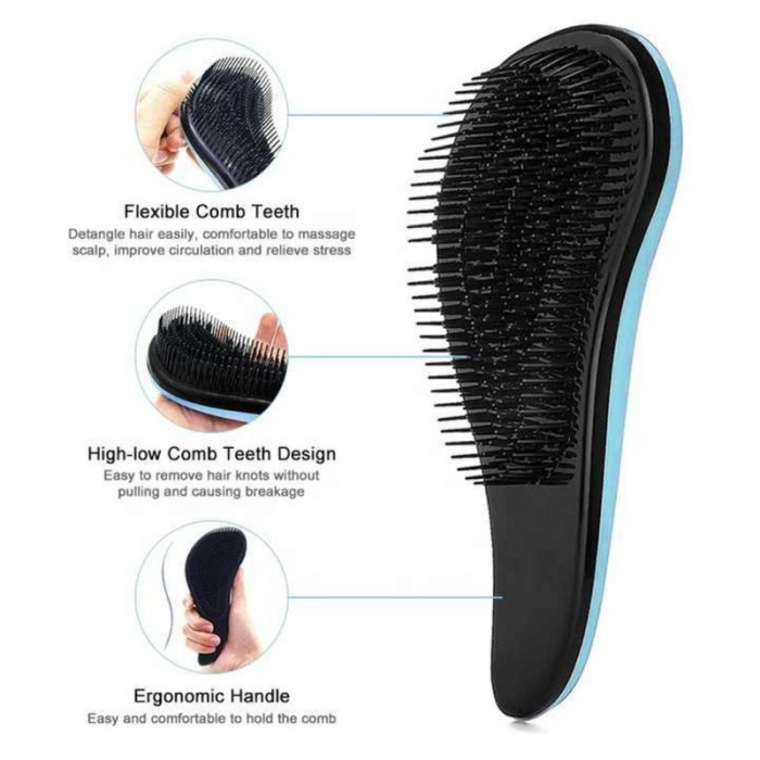 Perie de Par cu Dinti Rari Forma Rotunjita pentru Scalp 19 x 7 cm Roz – IoArtify.ro [6]