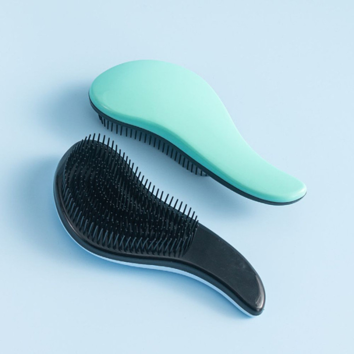 Perie de Par cu Dinti Rari Forma Rotunjita pentru Scalp 19 x 7 cm Verde - IoArtify.ro [2]