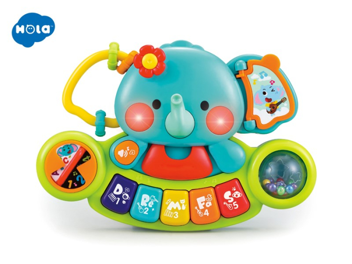 Elefant Pianina Muzicala cu 18 clape colorate pentru copii - IoArtify.ro [3]