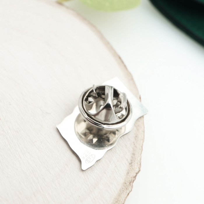Pin Personalizat din Argint 925 - Steagul României, Accesoriu Elegant și Mândrie Națională [3]