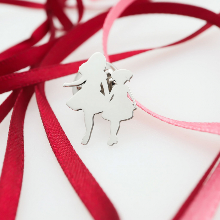 Pin Personalizat din Argint 925 pentru Surori și Prietene – Cadou Elegant și Unic [2]