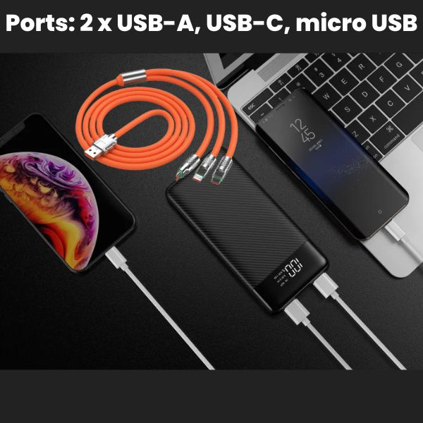 Powerbank Li-Po 10.000 mAh cu Display LED și Cablu Fast Charge 3 în 1 – Soluția ta portabilă pentru încărcare rapidă [8]