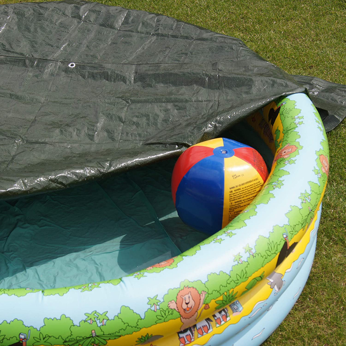 Prelata Impermeabila cu ochiuri metalice de prindere dimensiune 6,0m x 8,0m densitate 120g/m2 culoare verde – IoArtify.ro [3]