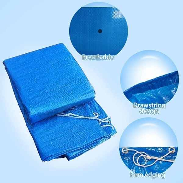 Prelata Universala pentru Acoperire Piscine Gonflabile Rotunde cu Diametru 244 cm Material PVC Impermeabila Albastru – IoArtify.ro [2]