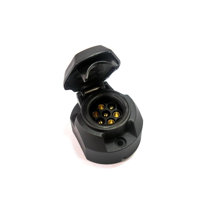 Priza remorcă din plastic cu 7 pini – universală, pentru remorci ușoare și platforme auto, conector 12V și pini din metal antioxidant [1]