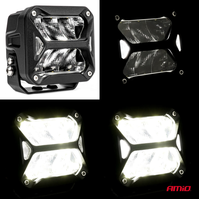 Proiector LED PRO SERIES cu putere 58W pentru Off Road ATV SSV 7200lm 6000K 10 30V dimensiuni 107 x 102 x 86 mm – IoArtify ro [7]