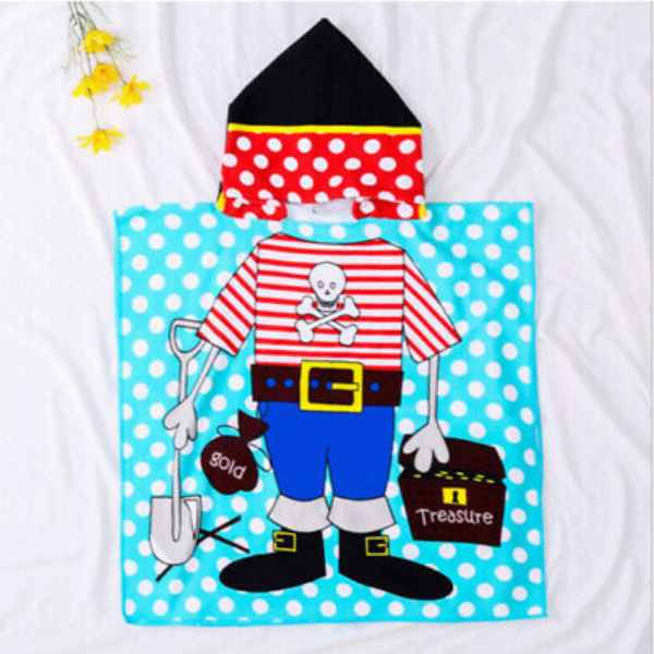Prosop de Baie Pentru Copii Tip Halat din Microfibra 250 g/m² 58 x 57 cm Model cu Pirati - IoArtify.ro [2]