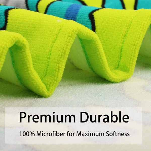 Prosop de Baie Pentru Copii Tip Halat din Microfibra 250 g/m² 58 x 57 cm Model cu Rechin - IoArtify.ro [6]