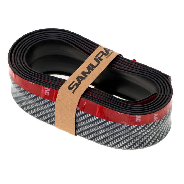 Protectie spoiler prelungire bara fata spate din cauciuc culoare CARBON Negru rezistenta la impact – IoArtify.ro [3]