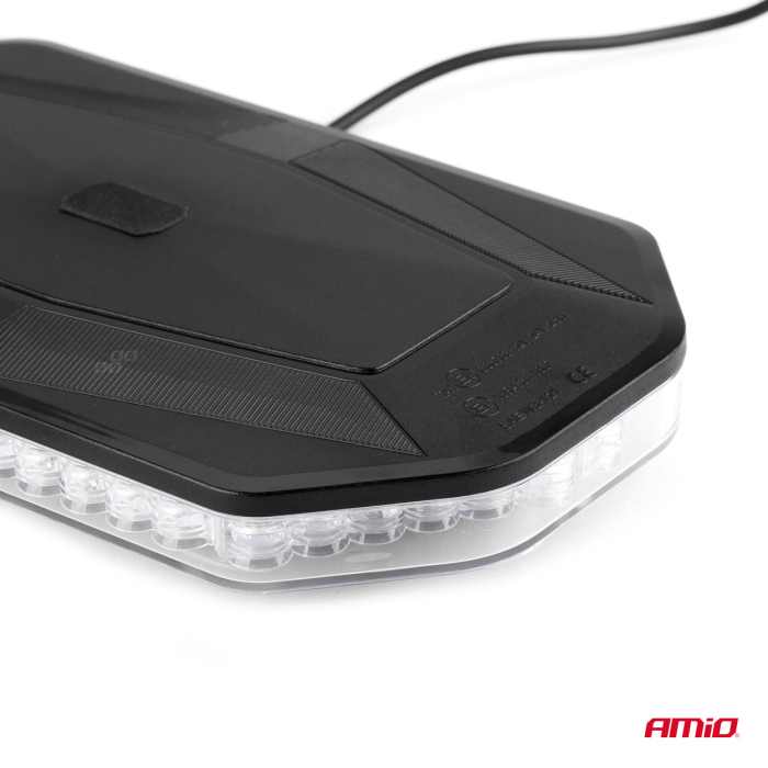 Rampa Luminoasă Girofar Portocalie, 48 LED, Alimentare 12/24V, IP56, Montaj Magnet, ECE R65 R10 [2]