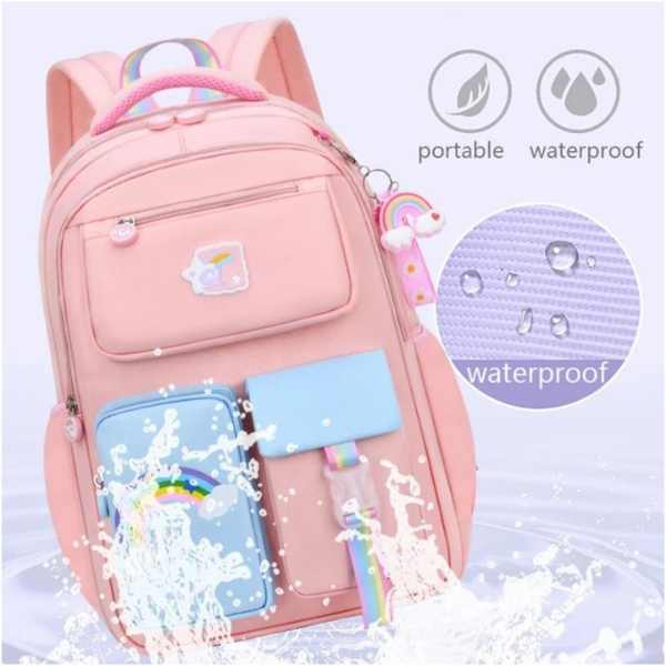 Rucsac din Material Oxford cu Jucarie de Plus 35 L cu Bretele Căptușite 45x30x20 cm Roz - IoArtify.ro [3]