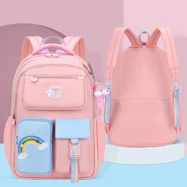 Rucsac din Material Oxford cu Jucarie de Plus 35 L cu Bretele Căptușite 45x30x20 cm Roz - IoArtify.ro [2]