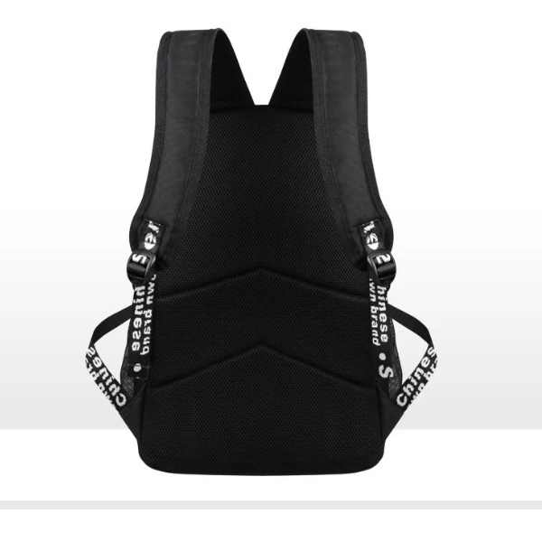 Rucsac din Material Oxford cu Port USB și Elemente Fosforescente 44x27x16 cm Negru – IoArtify.ro [4]