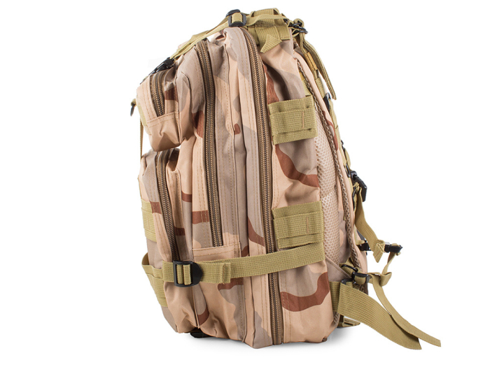 Rucsac tactic militar 30L, impermeabil, camuflaj bej, rezistent și multifuncțional pentru aventuri și activități outdoor [14]