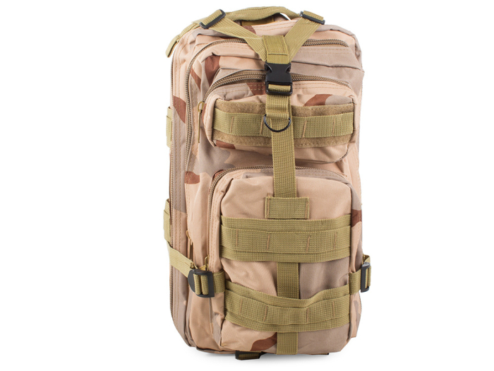 Rucsac tactic militar 30L, impermeabil, camuflaj bej, rezistent și multifuncțional pentru aventuri și activități outdoor [2]
