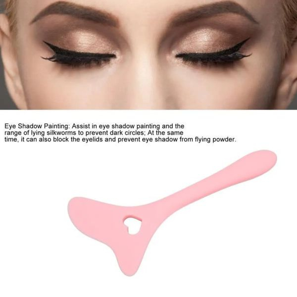 Sablon multifunctional 4in1 Eyeliner din silicon pentru machiaj Roz cu design ergonomic – IoArtify.ro [4]