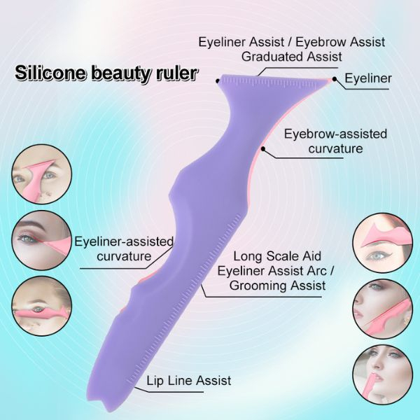 Sablon multifunctional 5 in 1 Eyeline din silicon pentru makeup ochi fata sprancene buze 14944148 mm Mov – IoArtify.ro [3]