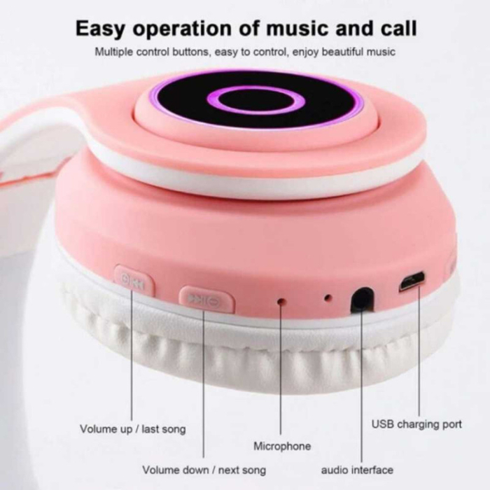 Îmbunătățește-ți spațiul de lucru cu stil și confort: set ergonomic birou și căști wireless cu LED roz! [9]