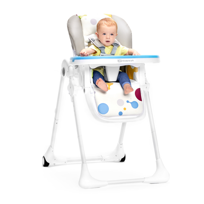 Scaun de Masa Kinderkraft Yummy Pliabil Multicolor cu Centuri de Siguranță - IoArtify.ro [2]