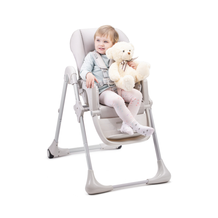 Scaun de Masa Kinderkraft Yummy Pliabil Grey cu Sistem de Siguranță 5 Puncte - IoArtify.ro [2]