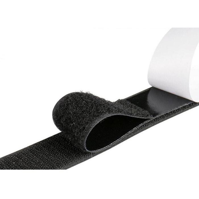 Set 10 buc banda Velcro autoadeziva 30mm latime x 10cm lungime culoare neagra - IoArtify.ro [3]