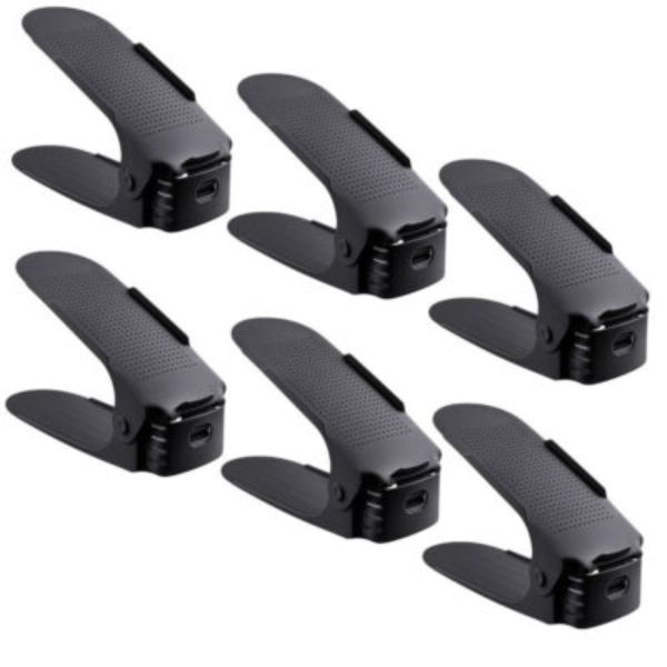 Organizator pentru Încălțăminte, Set 10 buc, Reglabil, Dublare Spațiu, Negru – Soluția Perfectă pentru Dulapul Tău [2]