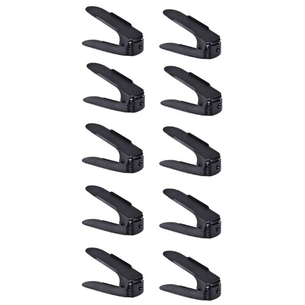 Organizator pentru Încălțăminte, Set 10 buc, Reglabil, Dublare Spațiu, Negru – Soluția Perfectă pentru Dulapul Tău [1]