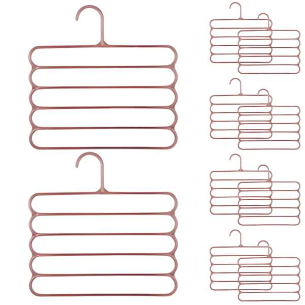 Set 20 Umerase Plastic Antiderapant, 5 Pozitii, Maro – Organizare Eficientă a Garderobei Tale [1]