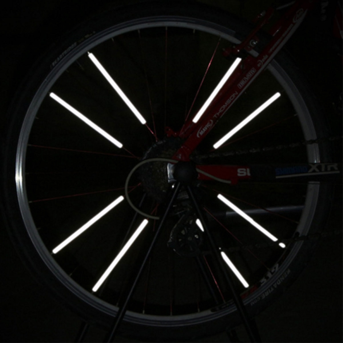 Set 12 ornamente din material reflectorizant pentru spite bicicleta culoare gri argintiu rezistente la apa - IoArtify.ro [4]