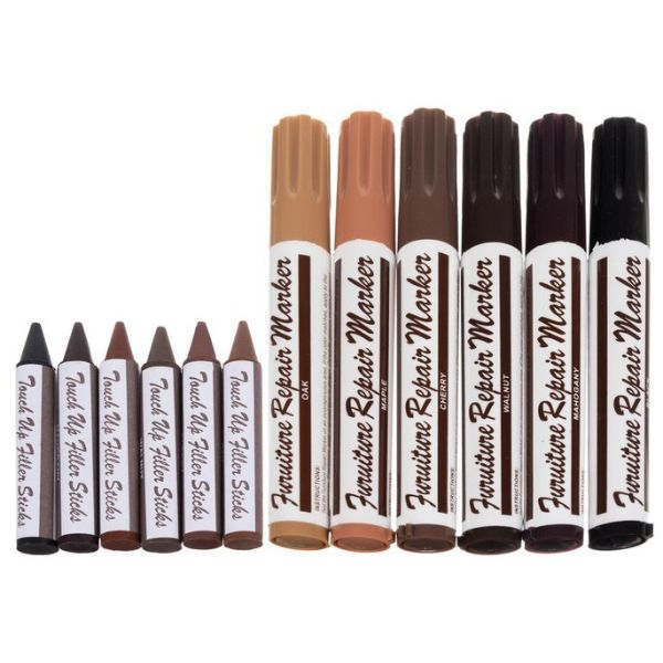 Set 12 piese Markere si creioane pentru mobila cu uscare rapida si culori rezistente Multicolor - IoArtify.ro [1]