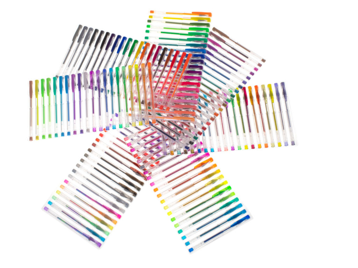 Set 140 piese Pixuri cu gel multicolor cu sclipici varf fin 0.7 mm – IoArtify.ro [2]