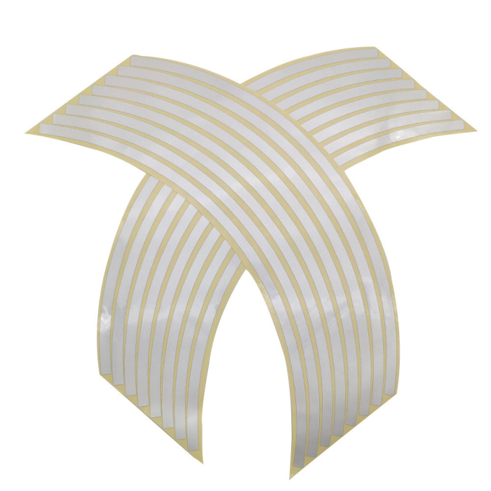 Set 16 inele din autocolant pentru jante culoare Argintiu Lucios grosime 1 milimetru - IoArtify.ro [2]