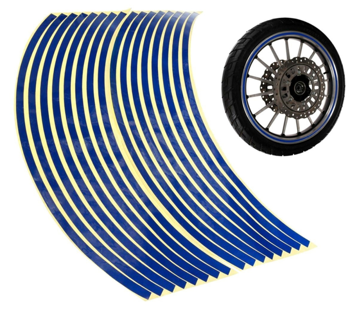 Set 16 ornamente Reflectorizante pentru jante auto moto culoare Albastra rezistente la apa - IoArtify.ro [2]