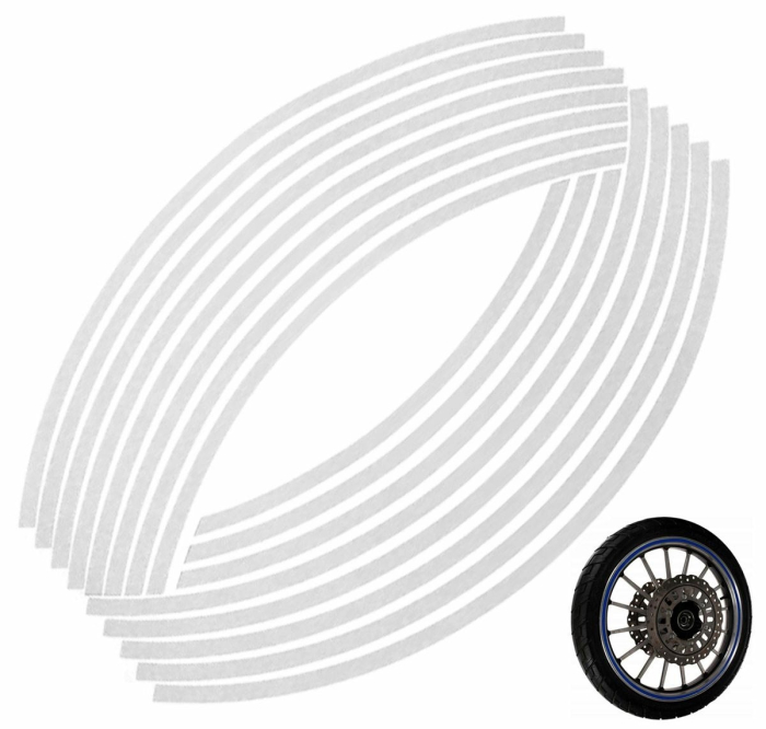 Set 16 ornamente Reflectorizante pentru jante auto moto culoare Argintiu rezistență la UV - IoArtify.ro [2]