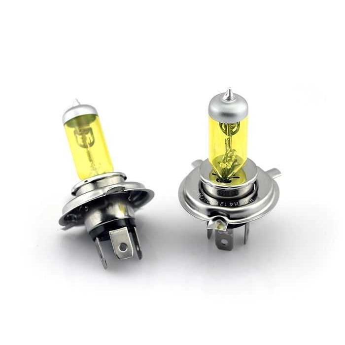 Set 2 Becuri H4 Galbene pentru Proiectoare de Ceată, 12V 55W, Lumină Intensă și Clară [2]