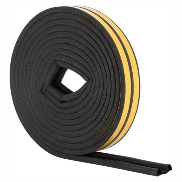 Set 2 buc Banda autoadeziva pentru etansarea usilor si ferestrelor Profil P 9mm x 5.5mm Rezistenta UV Cauciuc EPDM 6 m Maro – IoArtify.ro [2]